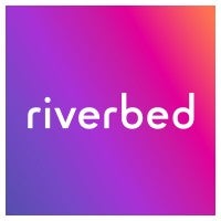 Riverbed logo on a gradient background