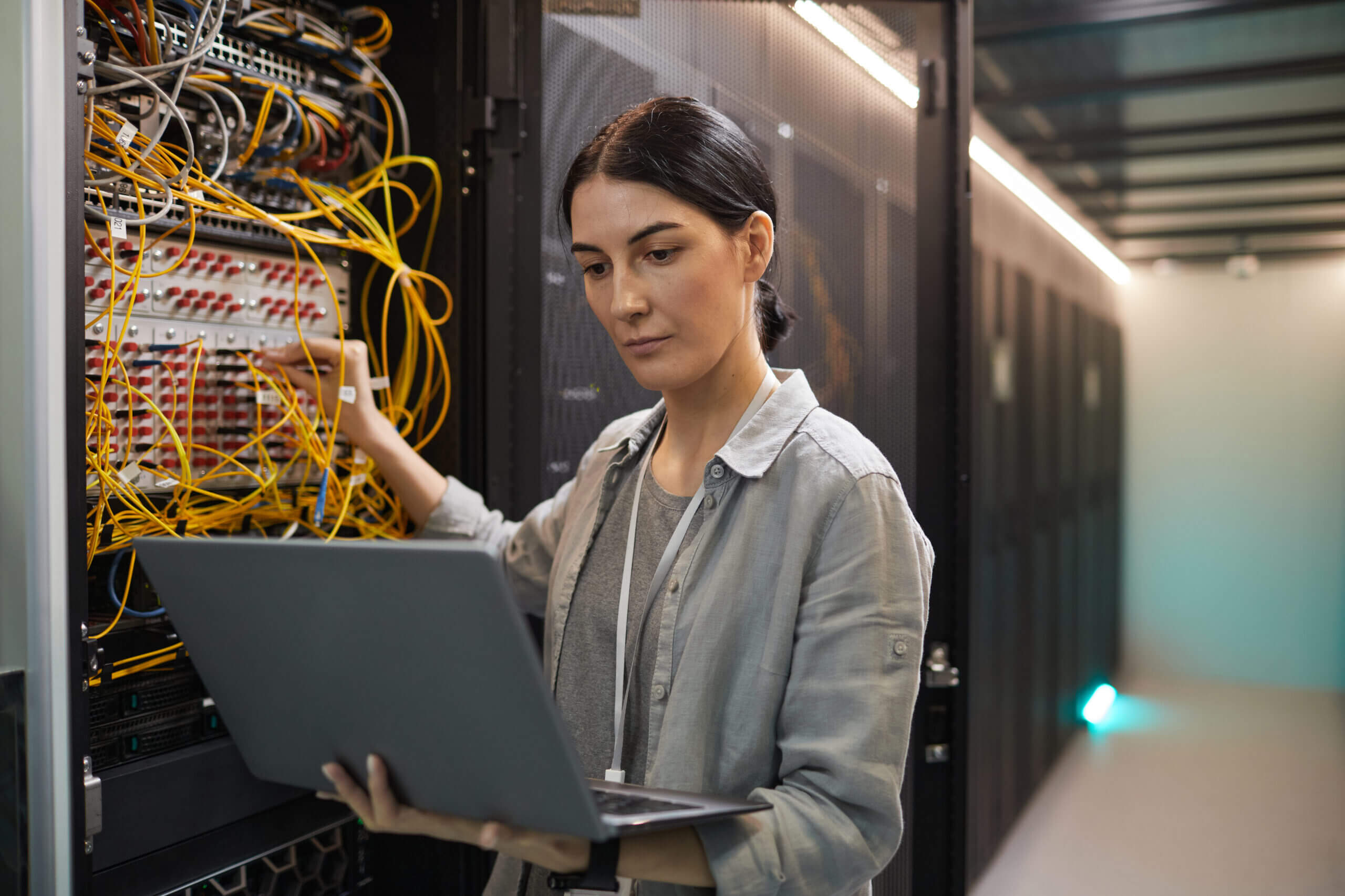 Female Network Technician