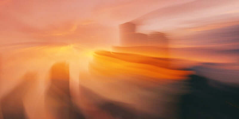 Blurred desert sunset.