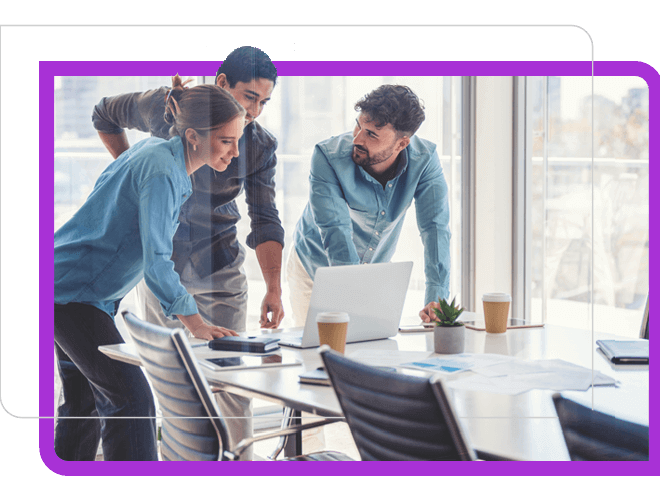 office staff in conference room discussing