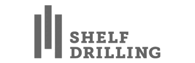 shelf drilling black white logo